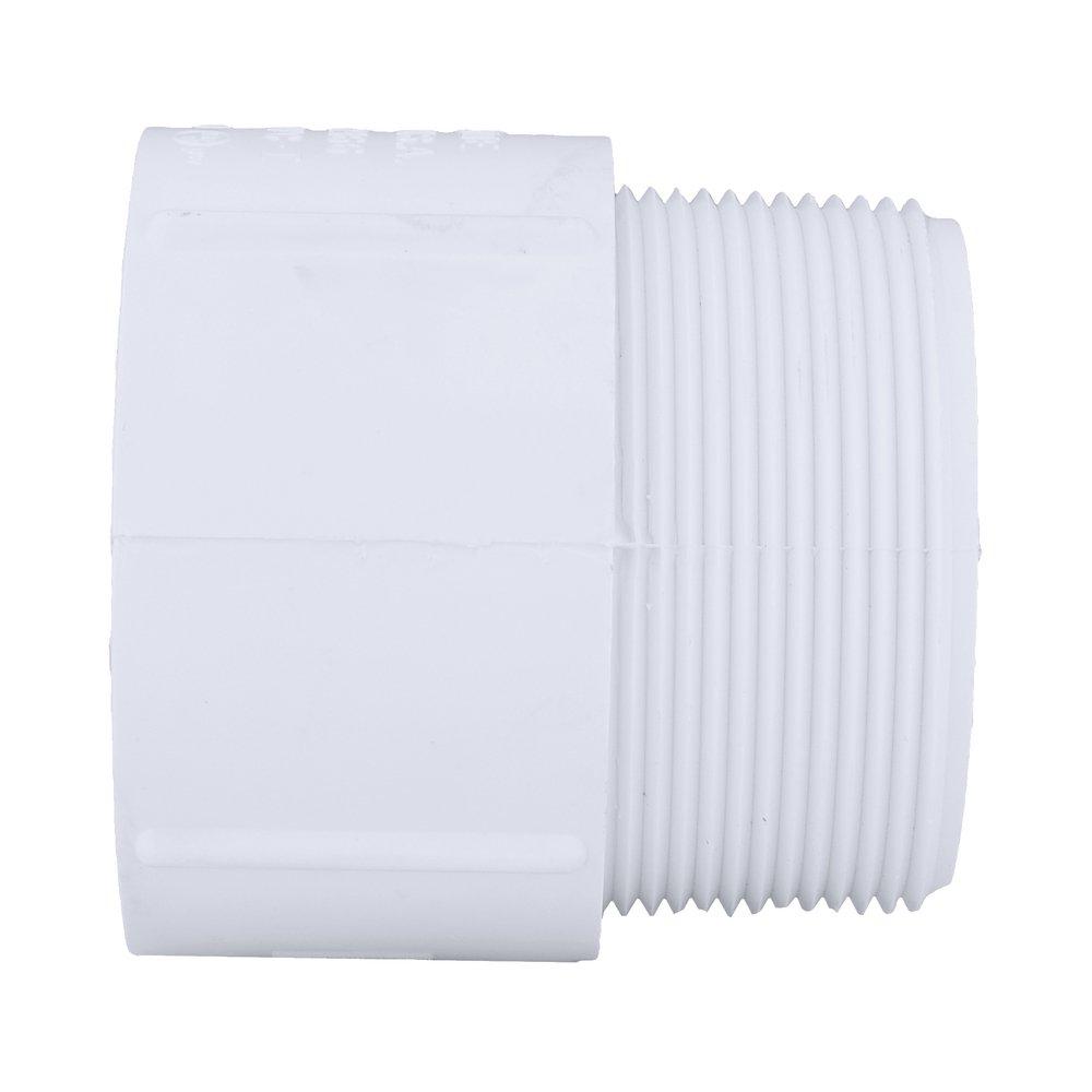 White PVC Schedule 40 Male Adapter 