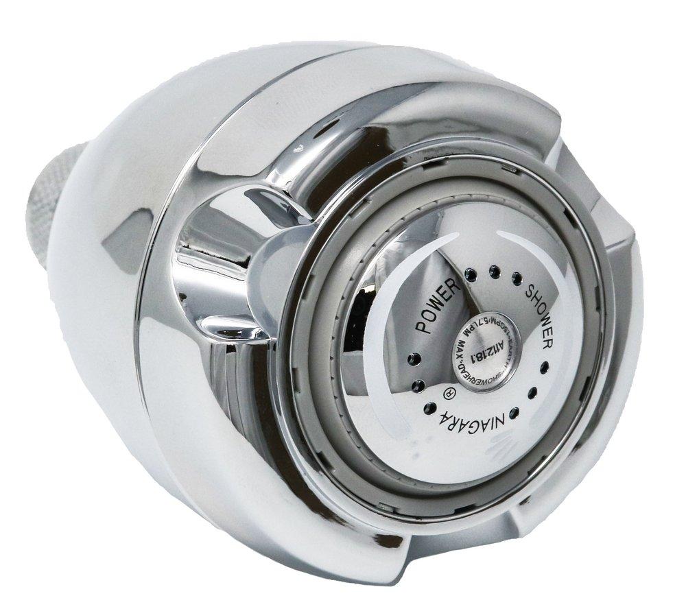 Niagara Polished Chrome Multi Function Adjustable H2Okinetic&reg;, Full, Jet and Massage Showerhead 