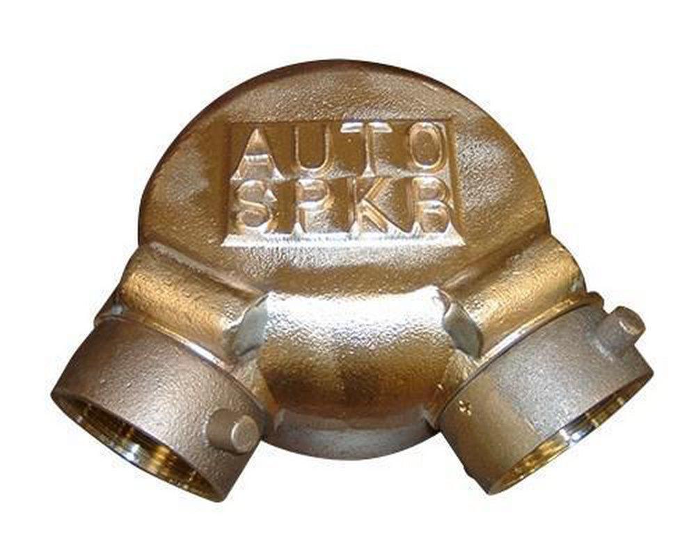 Potter Roemer Rough Brass NST Cast Brass Double Clapper Inlet 