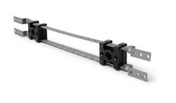 25-1/4 x 1/2 x 7/8 x 1-3/4 x 5/8 in. 25 lb. Galvanized Steel and ABS Bracket with Lock Block