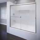 57 x 60 in. Tub and Shower Door with Obscure Glass in Brushed Nickel
