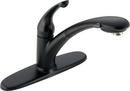 Delta Faucet Matte Black Single Handle Pull Out Kitchen Faucet 