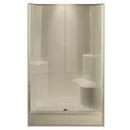 48 x 36 in. Shower with Left Hand Seat in White