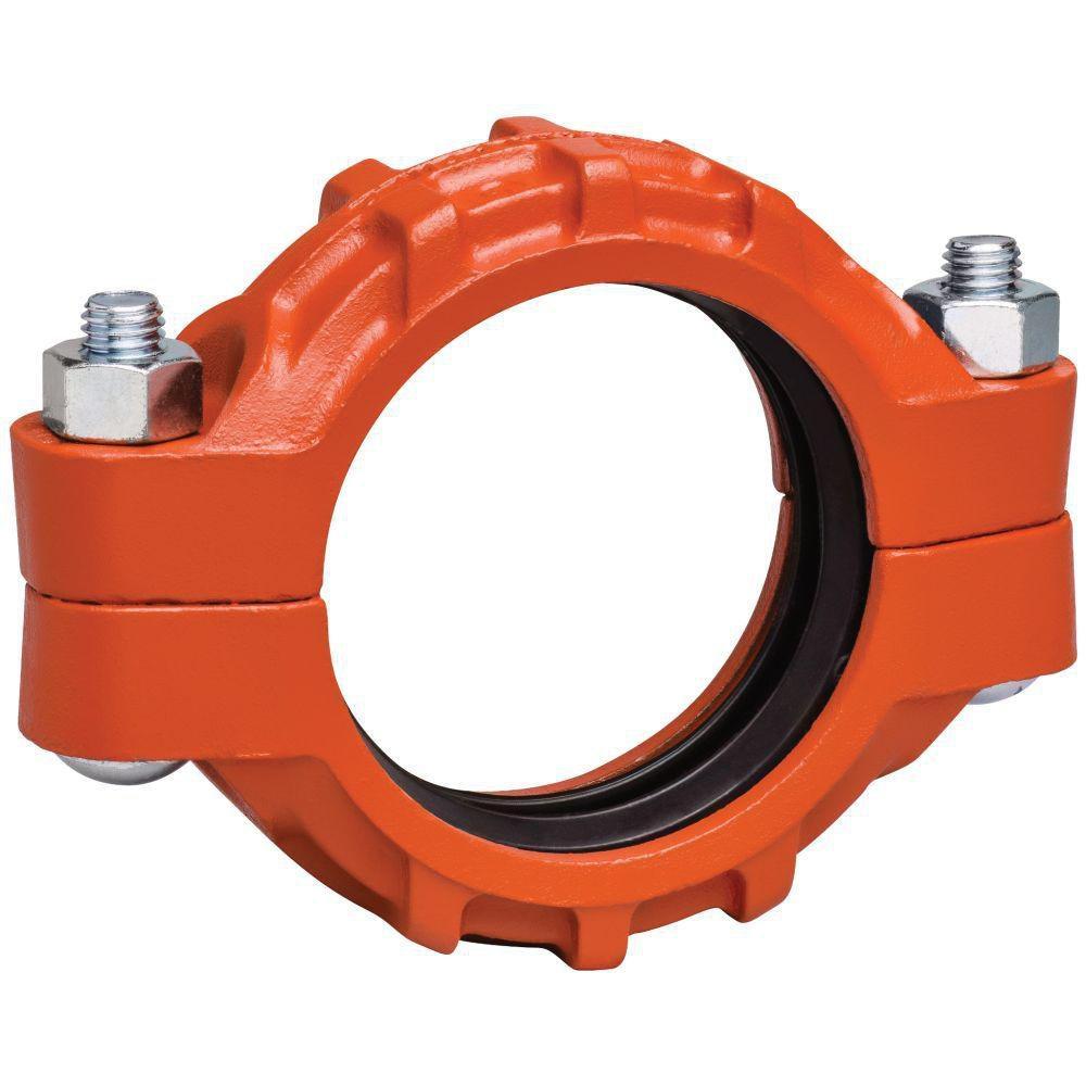 Tyco Orange Painted Flexible Coupling with A Gasket 