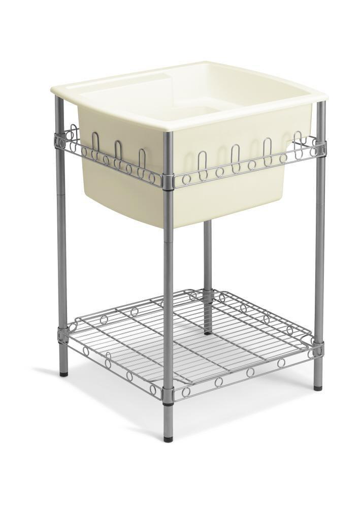 Sterling Biscuit 25 x 22 in. Freestanding Laundry Sink 