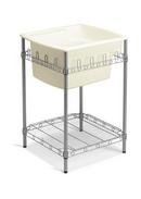 25 x 22 in. Freestanding Laundry Sink in Biscuit