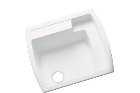 Sterling White 25 x 22 in. Top- Mount Single Bowl Utility Sink with Stand 