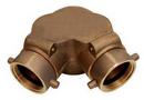 6 x 2-1/2 in. Female Angle Siamese Cast Brass Connector Auto Sprinkler