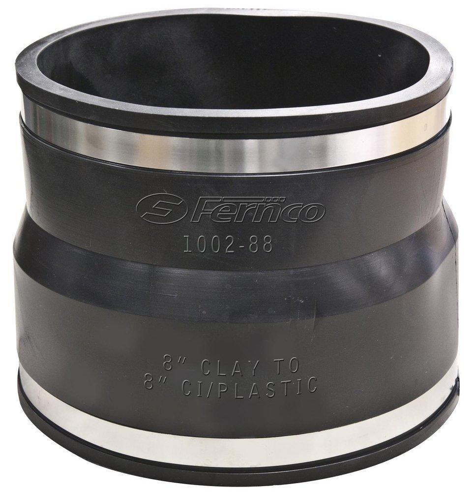 Fernco Clamp Plastic Coupling with Stainless Steel Band 