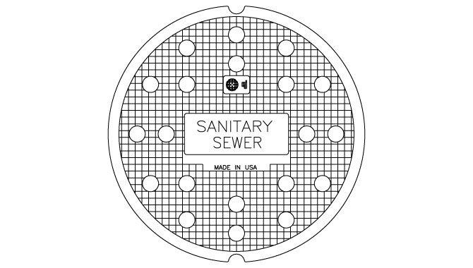 EJ Asphalt Black 1 in. Sanitary Solvent Weld Cover 
