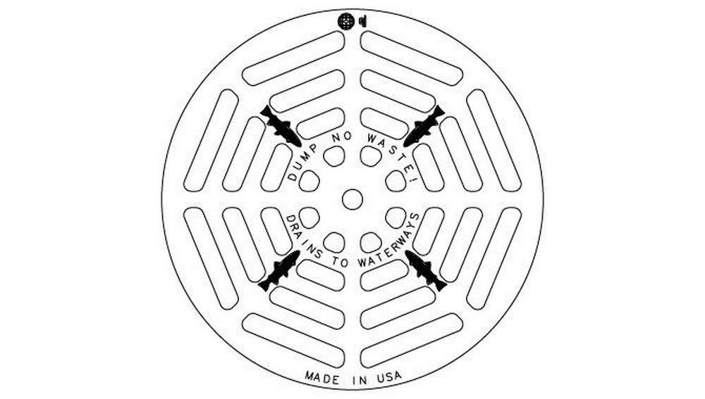 EJ Black 1-1/2 in. Radial Grate 