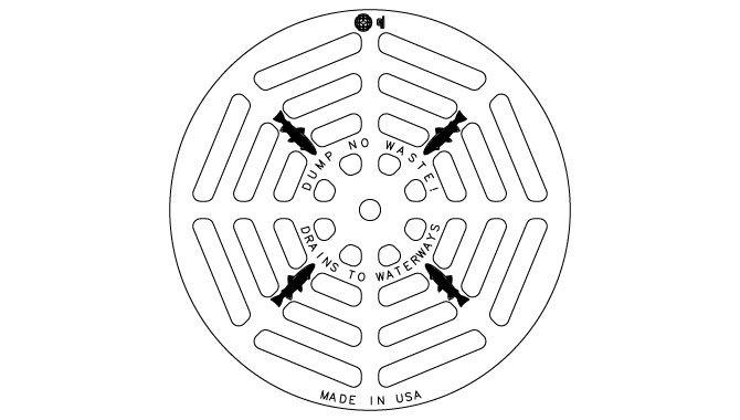 EJ Black 1-1/2 in. Radial Grate 