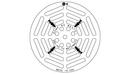 EJ Black 1-1/2 in. Radial Grate 