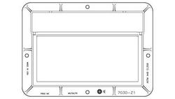 43 x 31 x 6 in. Frame