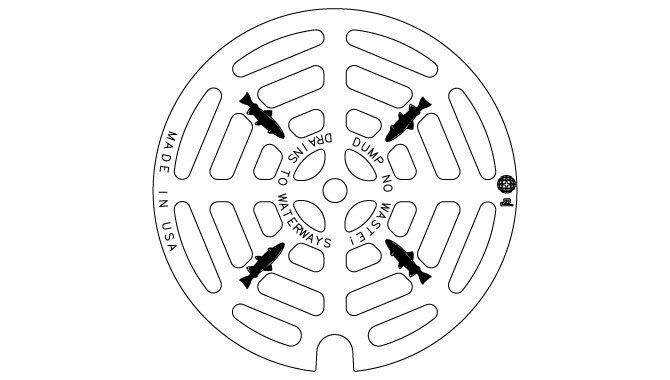 EJ Black 1-11/25 in. Radial Grate 