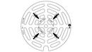 EJ Black 1-11/25 in. Radial Grate 