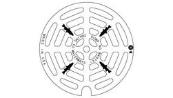 22-3/4 x 1-11/25 in. Radial Grate