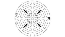 22-3/4 x 1-11/25 in. Radial Grate