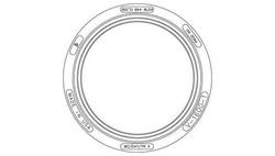 24 in. x 4 in. Undipped Gray Iron Reversible Frame