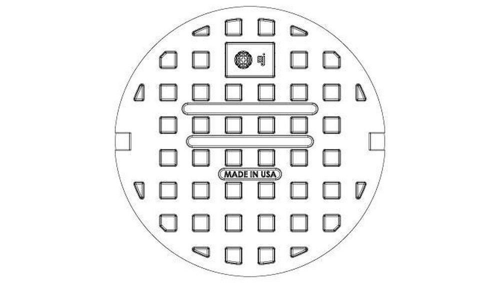 EJ Asphalt Black Gray Iron Cover 