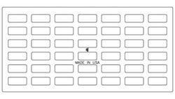 35-3/4 x 18 x 1-22/25 in. Undipped Flat Grate