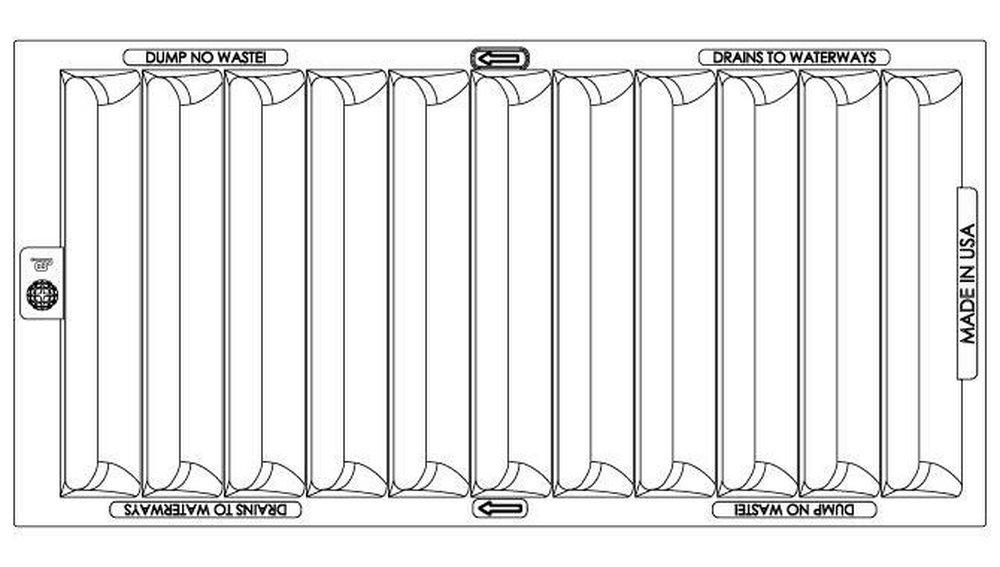 EJ Black 17-3/4 x 1-7/8 in. Flat Vane Grate 