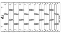 35-1/2 x 17-3/4 x 1-7/8 in. Gray Iron Vane Grate