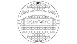 23-3/4 in. Gray Iron Sanitary Cover