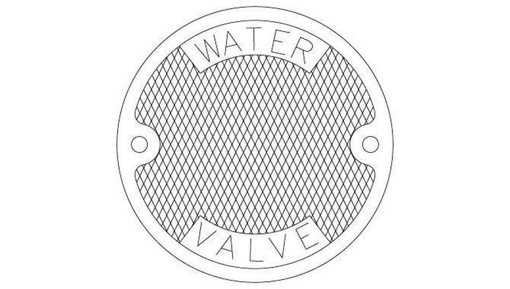 EJ Cast Iron Water Valve Cover 