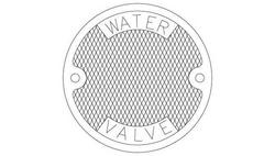 18 in. Cast Iron Water Valve Cover