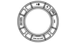 34 in. Gray Iron Frame