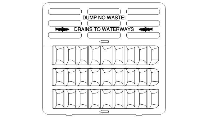 EJ Black 23-14/25 in. Grey Iron Vane Grate in Black 