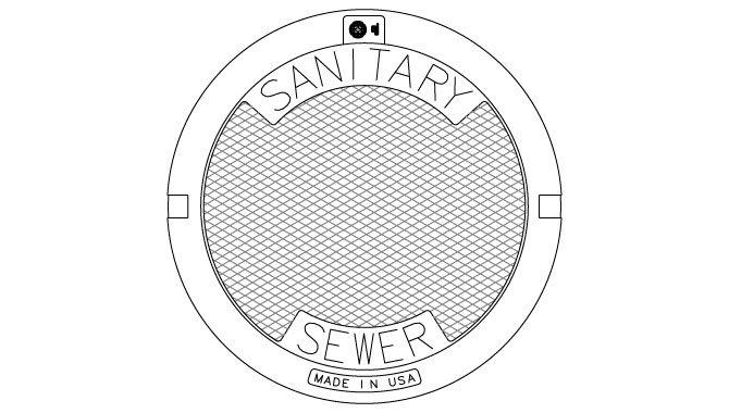 EJ Asphalt Black Manhole Sanitary Lid 