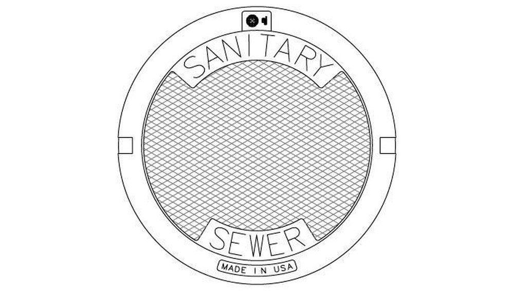 EJ Asphalt Black Manhole Sanitary Lid 