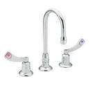 Two Handle Wristblade Deck Mount Service Faucet in Chrome Plated