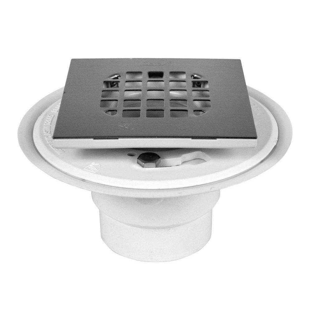 Oatey&reg; White 2 - 3 in. Threaded Plastic Shower Drain 