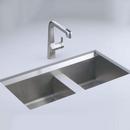 KOHLER Stainless Steel 33 x 18 in. No Hole Double Bowl Undermount Kitchen Sink 