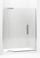 59-3/4 in. Frameless Pivot Shower Door for Kohler K-705767 Shower Door Handles in Bright Polished Silver