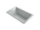 72 x 42 in. Drop-In Bathtub with Center Drain in Ice Grey