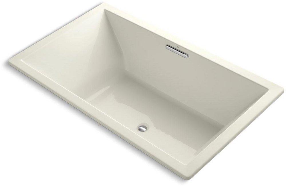 KOHLER Biscuit 72 x 42 in. Soaker Drop-In Bathtub Center Drain 