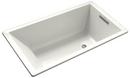 60 x 32 in. Soaker Drop-In Bathtub with End Drain in White
