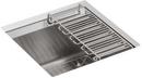 KOHLER Stainless Steel 18 x 18 in. Undermount Stainless Steel Bar Sink 
