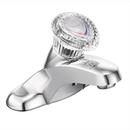 Centerset Lavatory Faucet with Acrylic Knob Handle in Polished Chrome