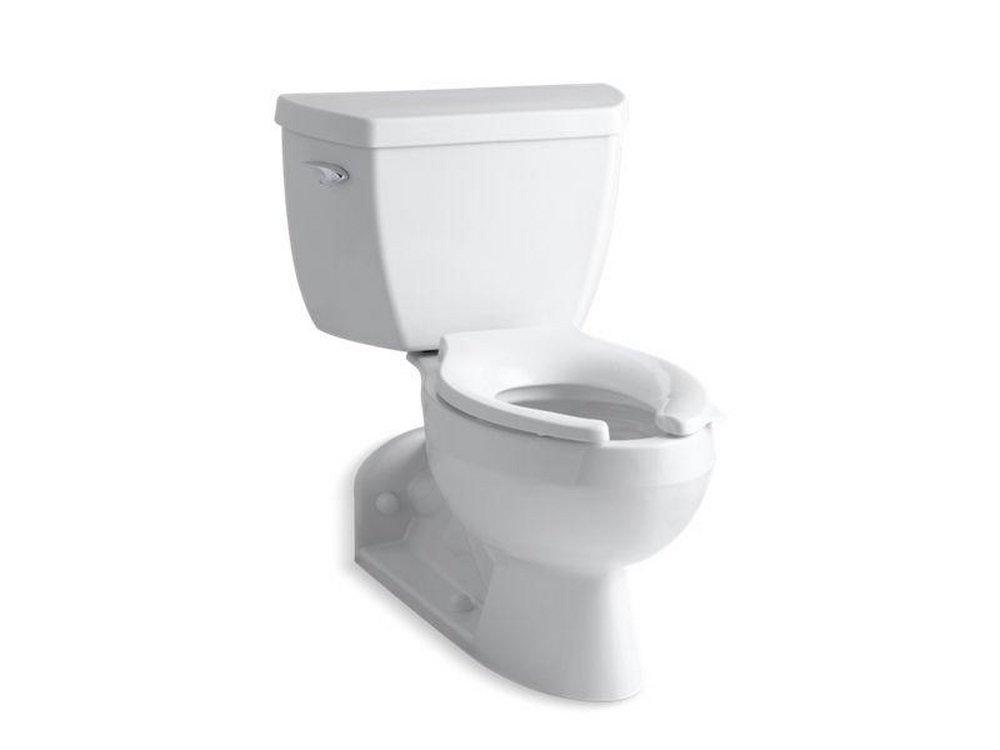 KOHLER White 1 gpf Elongated Two Piece Toilet 