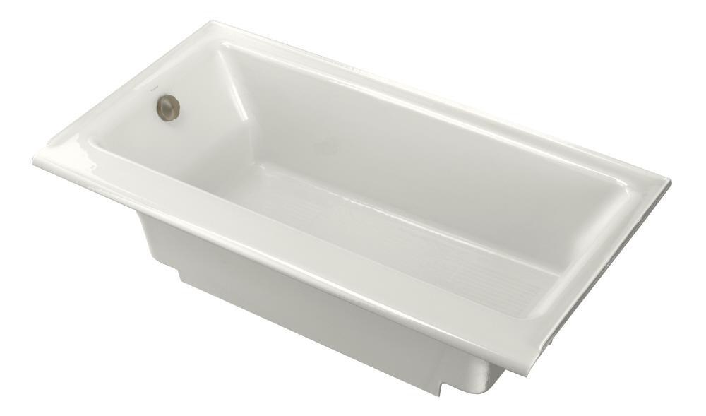 KOHLER White 60 x 32 in. Soaker Alcove Bathtub Left Drain 