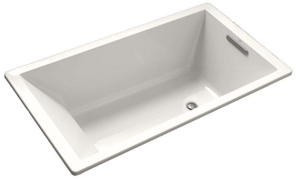 KOHLER White 72 x 42 in. Soaker Drop-In Bathtub Center Drain 