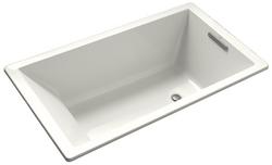 72 x 42 in. Soaker Drop-In Bathtub Center Drain in White