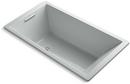 66 x 36 in. Drop-In Bathtub with End Drain in Ice Grey