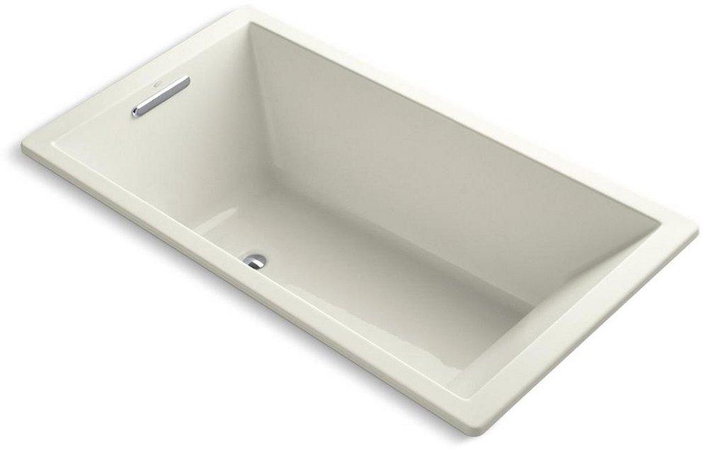 KOHLER Biscuit 66 x 36 in. Soaker Drop-In Bathtub with End Drain 