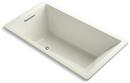 KOHLER Biscuit 66 x 36 in. Soaker Drop-In Bathtub with End Drain 